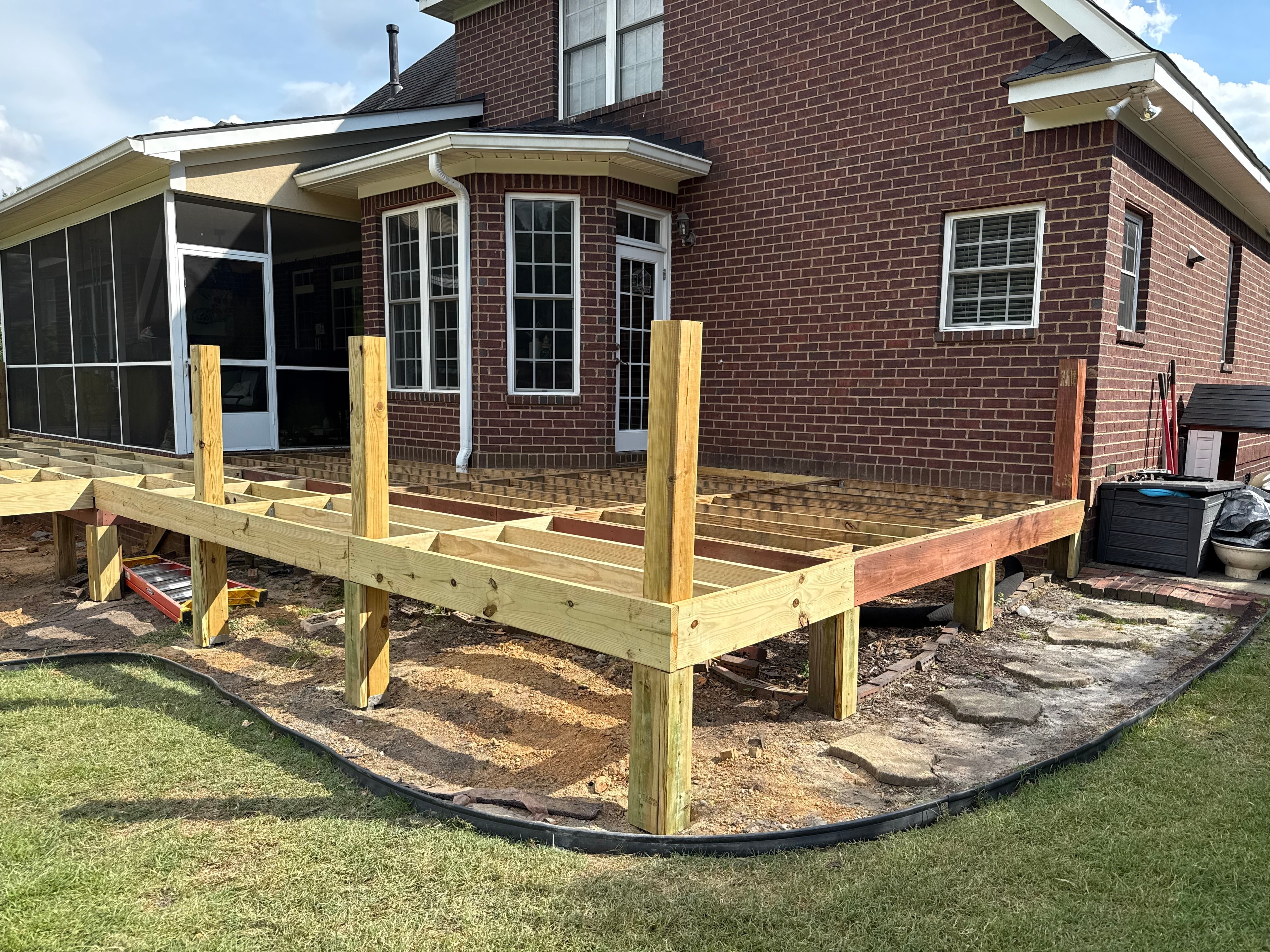 Composite Decking Addition before